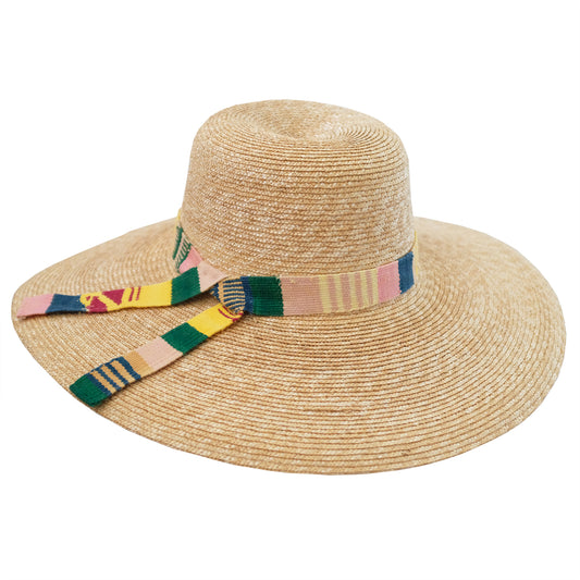 Meadow Hat - Natural with Woven Band Variation 3